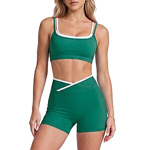 Amazon - Women's 2-Pc Layered Workout Set $16.15-$18.49 w/ Code