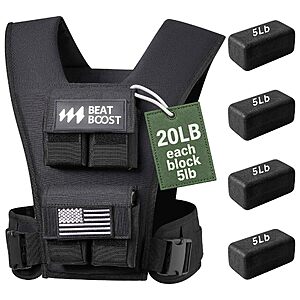 Amazon - BeatBoost Adjustable Weighted Vest 20-80 lb $41.99 w/ Code