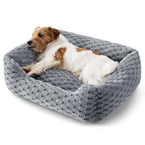 Bedsure Fluffy Washable Dog Bed for Small & Medium Dogs (Grey): 25" $18.99, 35" $27.99 + Free Shipping w/ Prime or on $35+