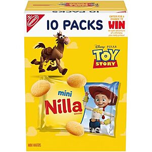 [SnS, AC] $3.42 | 10-Pack 1-Oz Nilla Wafers Mini Cookies (Vanilla) at Amazon