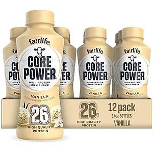 [SnS, AC] $23.99* | 12-Pack 14-Oz Core Power Protein Shake at Amazon