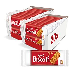 $9.49* | 2-Pk 20-Ct 0.9-Oz Lotus Biscoff Caramelized Biscuit Cookies at Amazon