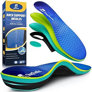 [Prime] $12.99 | StepTastic Men's & Women's High Arch Support Inserts at Amazon