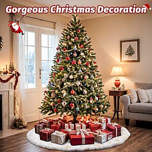EverMerry White 36 Inch Christmas Tree Skirt $9.74 AC