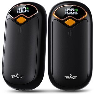 BEYYON Rechargeable Hand Warmers $9.99 AC