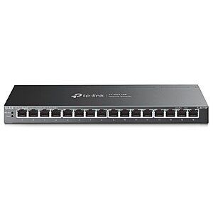 TP-Link TL-SG116P, 16 Port Gigabit PoE Switch | 16 PoE+ Ports 120W, Plug & Play, Extend, Priority & Isolation Mode, PoE Auto Recovery, Fanless, QoS & IGMP Snooping $119