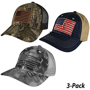 3-PACK: Men's Caps (American Flag) $12.50 + Free Shipping