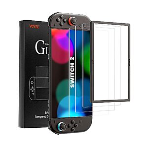 3-Pack VOYEE 7.9" Tempered Glass Screen Protector for Nintendo Switch 2 $4.79 + Free Shipping w/ Prime or on $35+