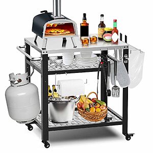 35" Meterxity 3-Shelf Stainless Steel Pizza Oven Table $57.84 + Free Shipping