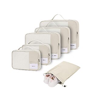 ECOHUB 6 Piece Set Packing Cubes for Travel $13.49 AC