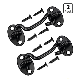 2Pack 4" Hook and Eye Gate Door Latch