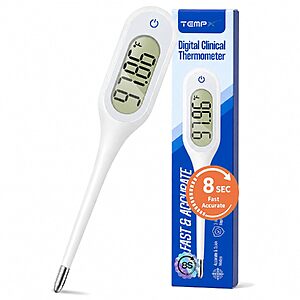 8-Second Tempx Digital Basal Thermometer w/ Fever Alert (White) $2.99 + Free Shipping w/ Prime or on $35+