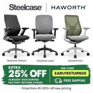 Crandall Office Furniture Factory Return Office Chairs (Steelcase & More) Extra 25% Off + Free S&H