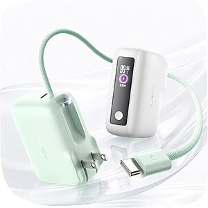 LISEN 3 in 1 Fast Travel Charger w/ Wall Plug & Built in Cable, 35W Power Bank $28 + Free Shipping