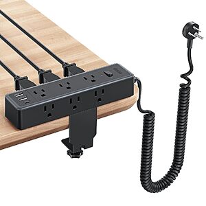 1200J Ntonpower 12-in-1 Desk Clamp Power Strip w/ 9 AC Outlets & 20W USB-C Fast Charging (Black, 10' Coiled Cord) $19.49 + Free Shipping w/ Prime or on $35+