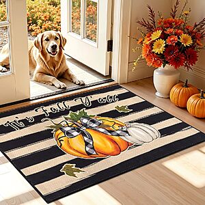 32" x 48" Vaukki Fall Pumpkin Entryway Doormat $8.49 + Free Shipping w/ Prime or on $35+