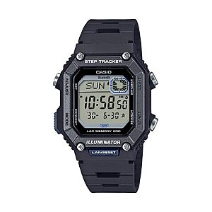 Casio WS-B1000 Series | Men's Digital Watch | (Black) | 100M WR | Step Tracker | LED Illuminator | 100 SEC Chronograph $23.88