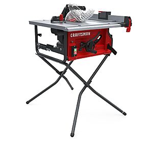 $199, Lowe's, CRAFTSMAN 10.0-in 15.0 -Amp 120.0 -Volt Portable Jobsite Table Saw with Folding Stand
