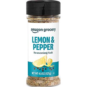 4.5-Oz Amazon Grocery Lemon & Pepper Seasoning Salt $0.88 w/ S&S + Free Shipping w/ Prime or on $35+