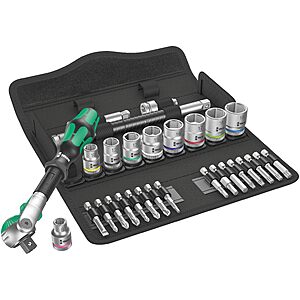 Wera 8100 SB 6 SPEED 3/8 29 PC 3/8" DRIVE METRIC | Push-Button Bit/Socket Release – Left/Right Switchover for Fast, Tool-Free Direction Changes $143.74