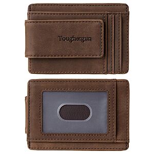 Toughergun Men's Slim RFID-Blocking Wallet w/ Money Clip (2 Colors) $4.99 + Free Shipping w/ Prime or on $35+
