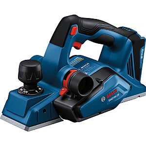 Bosch GHO18V-26N 18V Brushless Planer | Quick and precise cuts, 3-1/4 in W planing, 0.102 in planing depth, 18 V brushless motor, bare tool without battery $189