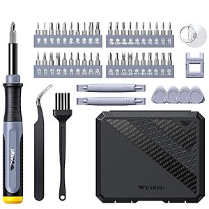 52-in-1 Wesdut Precision S2 Alloy Steel Magnetic Screwdriver & Electronics Repair Kit (Orange or Blue) $5.99 + Free Shipping w/ Prime or on $35+