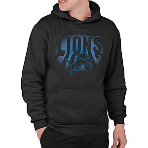 Junk Food NFL - Detroit Lions Officially Licensed Adult Pullover Fleece Hoodie for Men and Women (L) Black $15.06
