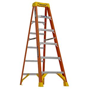 $79 LOWES Werner NXT1A 6-ft ( 10-ft Reach Height ) Fiberglass Type 1A - 300 lbs. Load Capacity Step ladder