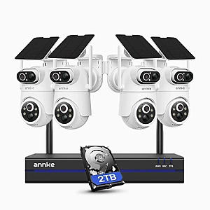 ANNKE WBS400P 4-Cam Dual-Lens Wireless Security System w/ 2TB HDD + NVR $299 + Free Shipping