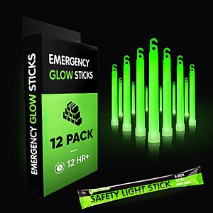 12 Ultra Bright Emergency Glow Sticks $9.99