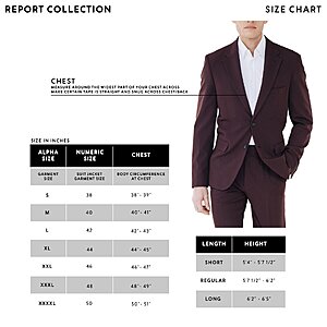 Report Collection Single Breast Full Lined Flat Pocket Woven Men's Jacket $17.5