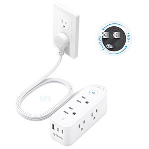 $13.19 Now – 360° Rotating Flat Plug Power Strip