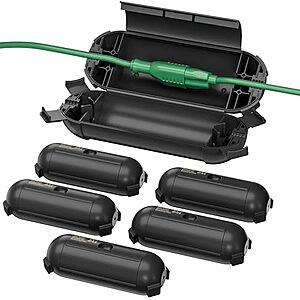 $14.99* | 6-Pack BN-LINK Outdoor Extension Cord Safety Cover (Black) at Amazon