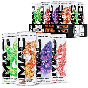 12-Pack 12-Oz MAC Energy by Conor McGregor Zero Sugar Energy Drinks (Various Flavors) $8.99 w/ S&S + Free Shipping w/ Prime or on $35+