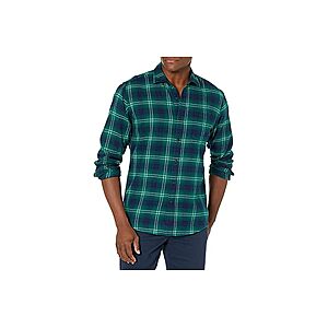 Amazon Essentials Men Long-sleeve Flannel Shirt $10