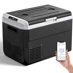 Euhomy - 53 QT Portable Car refrigerator - Black $167.99 Bestbuy.com
