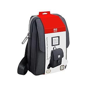 R.D.S. INDUSTRIES, INC. Game Traveler Deluxe Licensed Crossbody Bag Designed for Nintendo Switch, Nintendo Switch 2, OLED, Black Vertical (MC16) $10