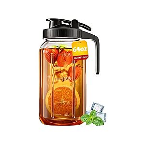 $7.19 | VA1KENE 64oz Mason Jar Glass Pitcher at Woot!