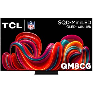 TCL 55" Class QM8CG Series 4K UHD HDR SQD-Mini LED Smart TV with Google TV (2026) $799.99