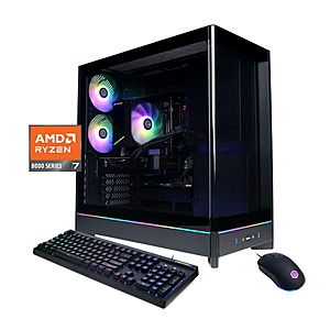 CyberPowerPC - Gaming Desktop - AMD Ryzen 7 8700F 2024 - NVIDIA GeForce RTX 5060 8GB - 16GB DDR5 Memory - 1TB SSD Storage - Black $1199.99