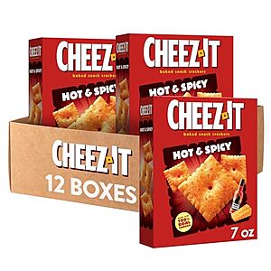 [SnS, AC] $20.30 | 12-Pack 7-Oz Cheez-It Cheese Crackers (Hot & Spicy) at Amazon