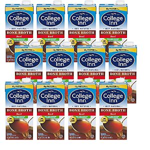 12-Pack 32-Oz College Inn Reduced Sodium Beef Bone Broth $27.59 w/ S&S + Free Shipping w/ Prime or on $35+