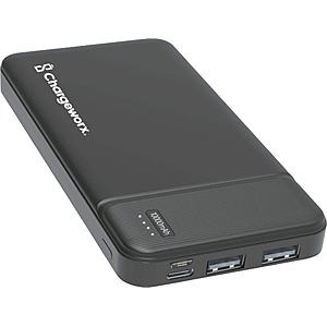$9.99, FS, Chargeworx - 10,000 mAh Power Bank - Black