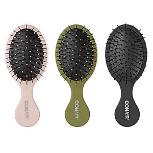 [AC] $6.24* | 3-Pack Conair Detangling Mini Hair Brush Set at Amazon
