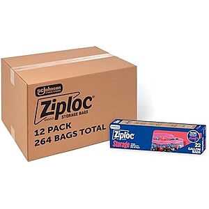 [SnS, AC] $30.15 | 12-Pack 22-Count Ziploc Gallon Food Storage Bags at Amazon
