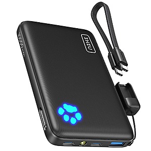 INIU - Portable Charger, Compact 10000mAh PD 22.5W Power Bank for iPhone, Samsung etc - Black $15.99