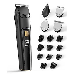 Ricaf 4-in-1 Fast Charge Beard Trimmer and Grooming Kit w/18 Length Options (Black) $9.99 + Free Shipping w/ Prime or on $35+