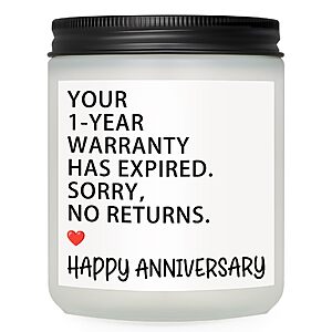 1 Year Anniversary Couple Gifts for Boyfriend Girlfriend,Scented Candle $4.99