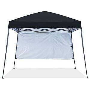 $40: ABCCANOPY Outdoor Pop Up Canopy 10x10 Beach Camping Canopy with 1 Sun Wall (Black) at Woot!